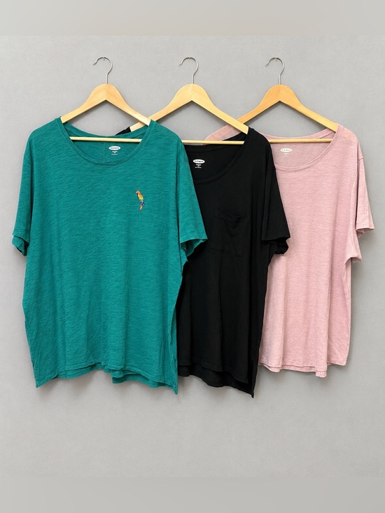 Old Navy Tops - Old Navy Women’s Everyday & Boyfriend Neck Short Sleeve T-Shirt 3 Piece XXL